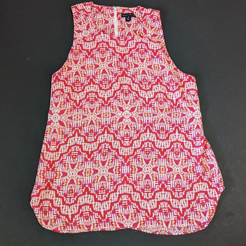 Willi Smith Red and white Sleeveless Top M